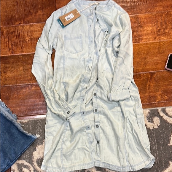 Prana Light Blue‎ Denim Shirt Dress - Picture 1 of 1